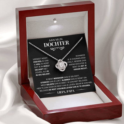 LOTTE liefdesknoop ketting voor je dochter, liefs papa