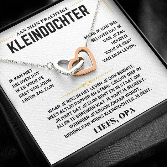 JUNA hartjesketting voor je kleindochter, liefs opa