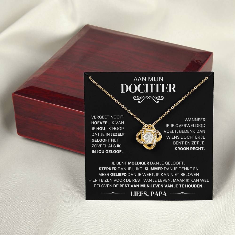 LOTTE liefdesknoop ketting voor je dochter, liefs papa