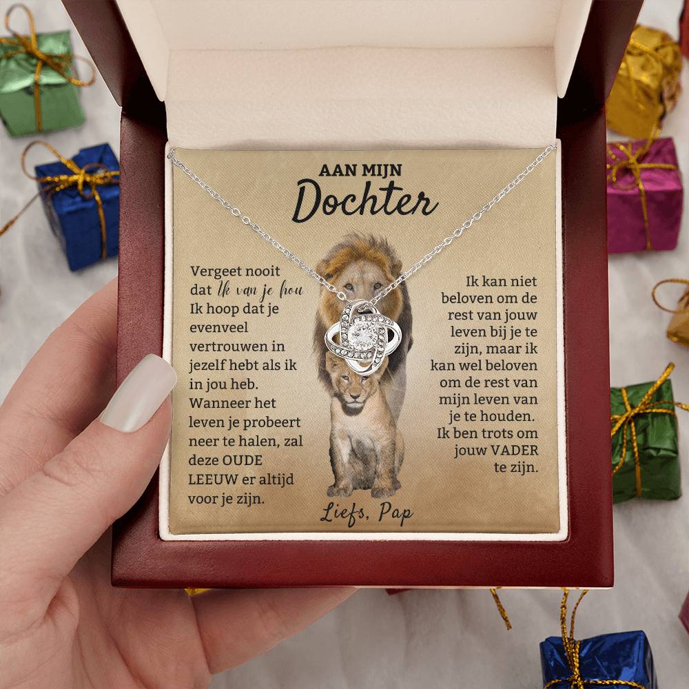 LOTTE liefdesknoop ketting voor je dochter, trots op jou