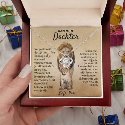 LOTTE liefdesknoop ketting voor je dochter, trots op jou