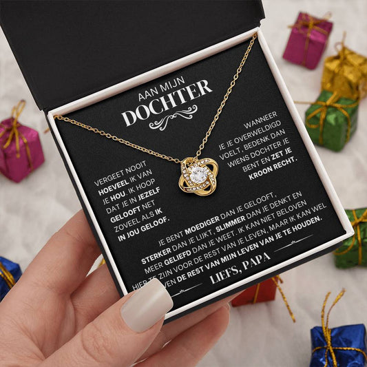 LOTTE liefdesknoop ketting voor je dochter, liefs papa
