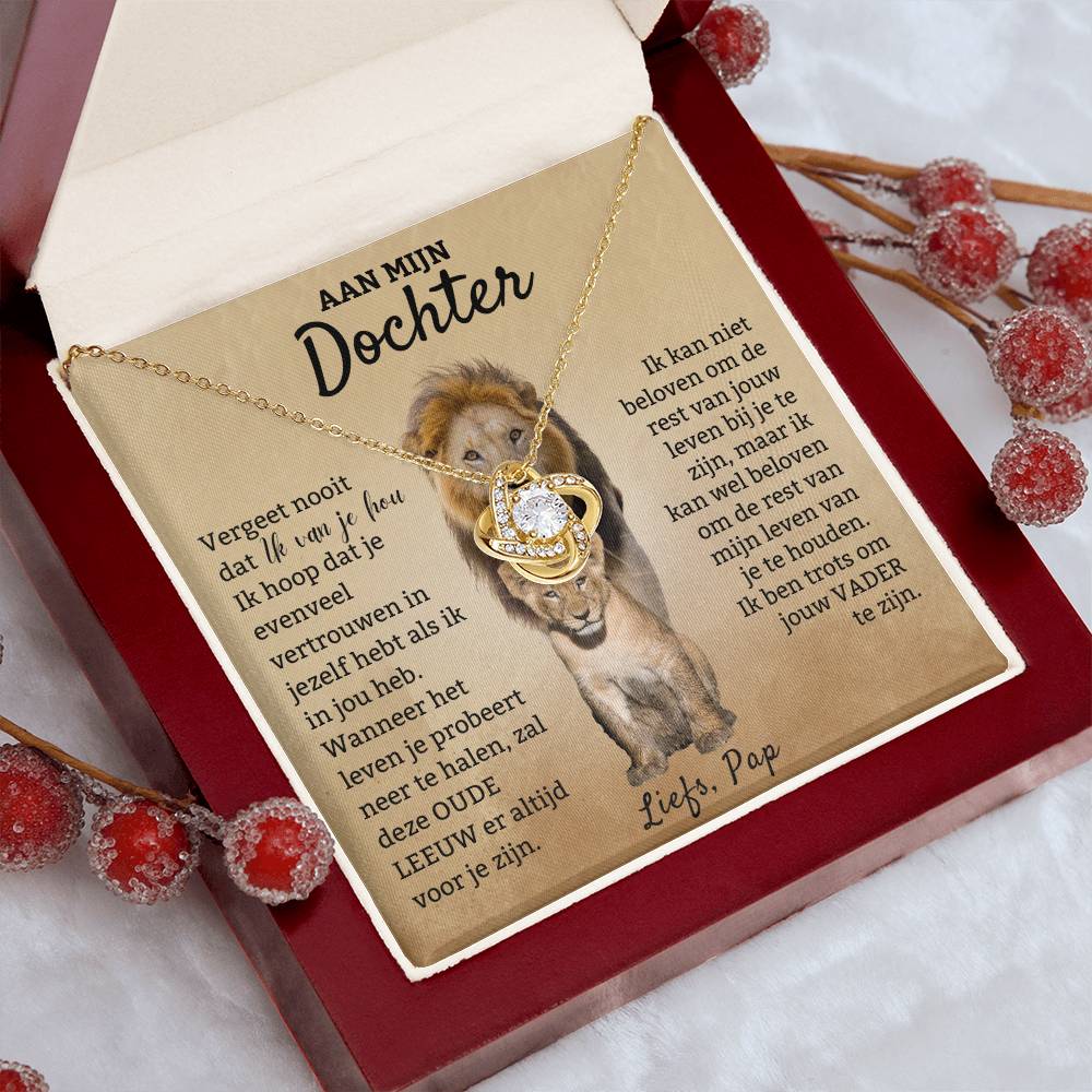 LOTTE liefdesknoop ketting voor je dochter, trots op jou